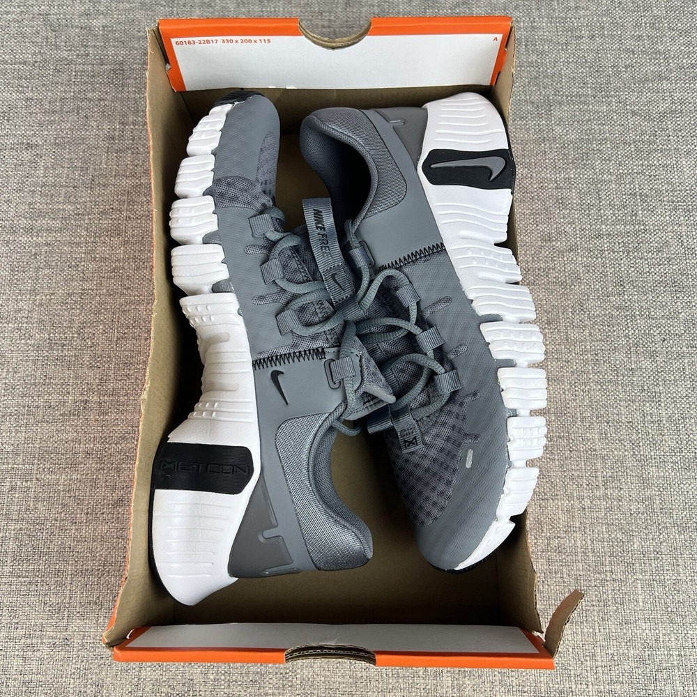 Nike Free Metcon 5 New Smoke Grey White Mens Size 8.5 nby DV3949-003 - Picture 8 of 9